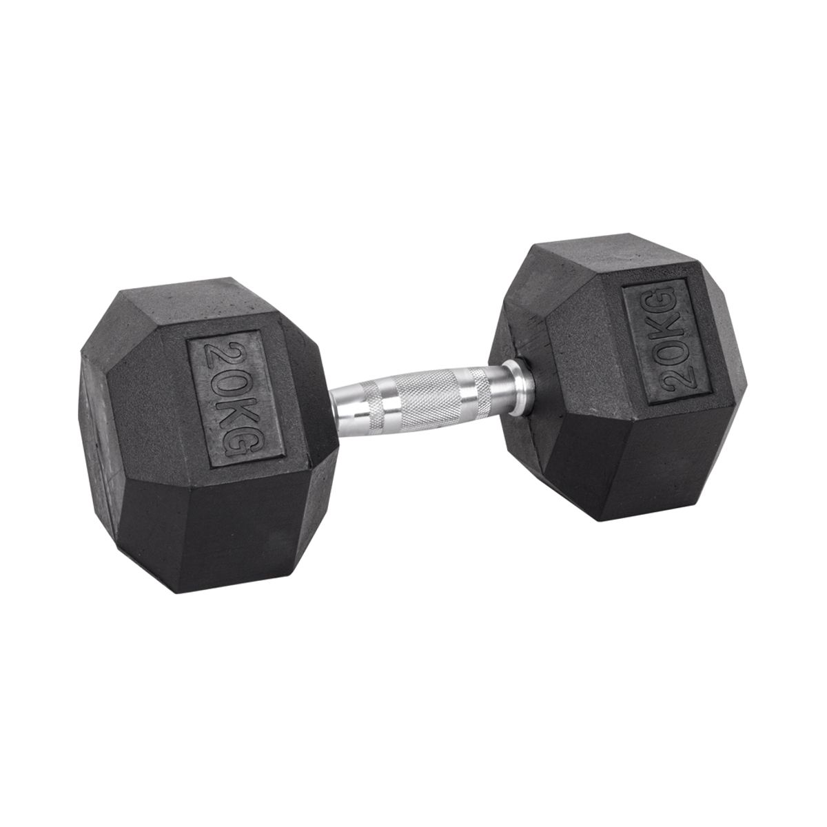 Manual i stål med gummibelegg (2–40 kg) inSPORTline Hexsteel