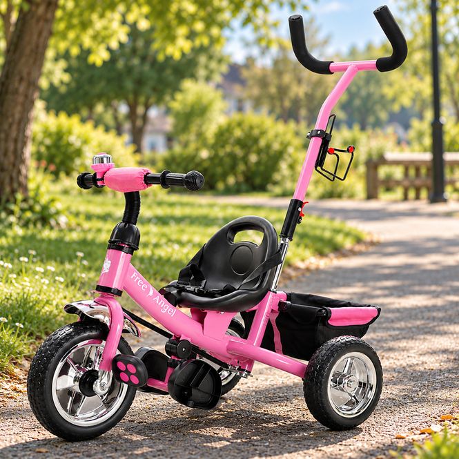 Hovedbilde Justerbar Trehjulssykkel for Barn 1,5–4 år - rosa