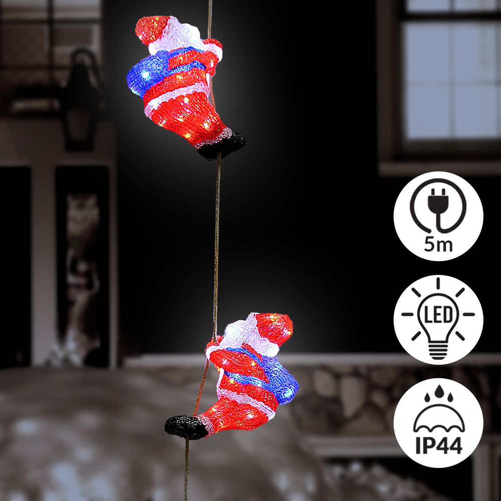  Julenisse figur LED akryl - trio - 5m