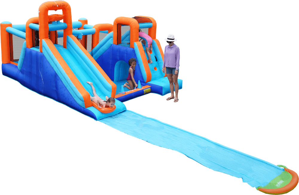 Doctor Dolphin hoppeslott med vannsklie - 750W