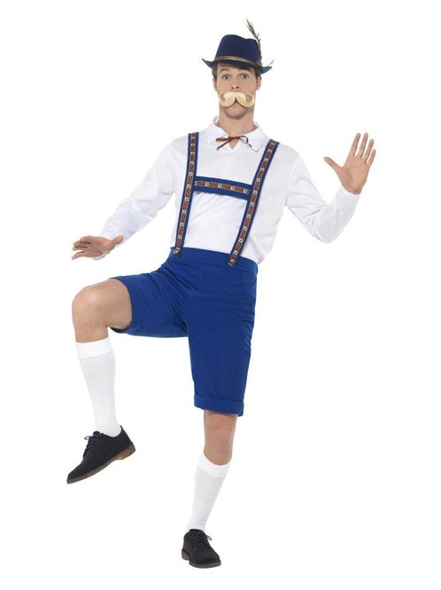 Hovedbilde Bavarian ølfest  kostyme - blå
