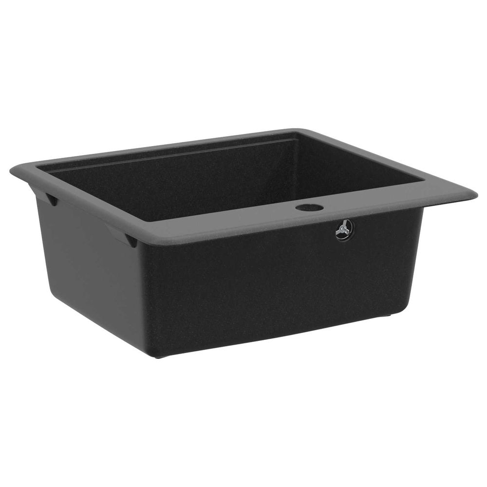 Vask i granitt 470x440 mm - sort