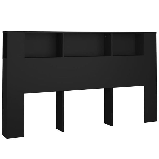Hovedbilde Sengegavlskap svart 180x18,5x104,5 cm