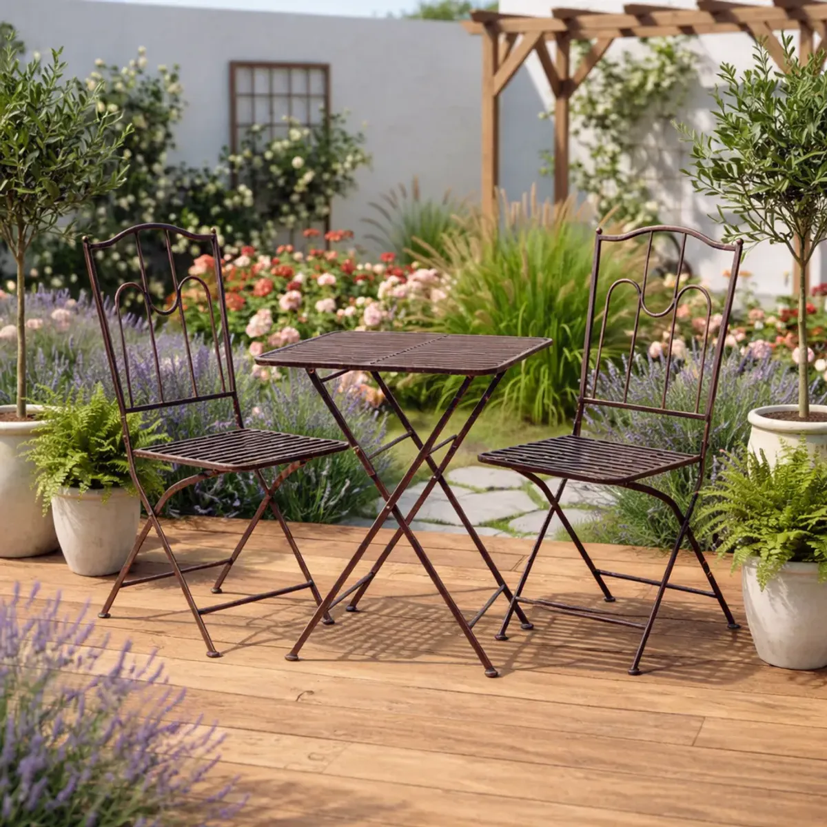 Bistrosett - Antikk Brun